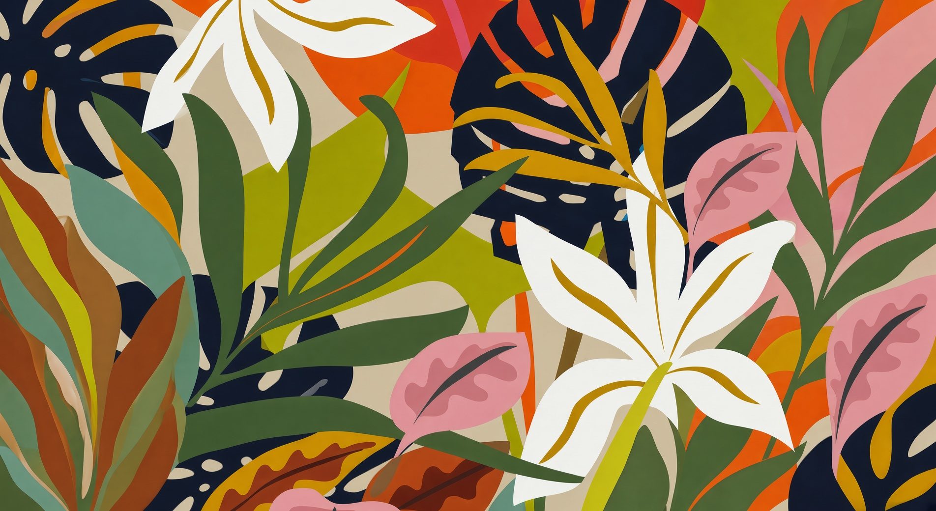 The Power Plant botanical print — the same pattern on our walls and trailers