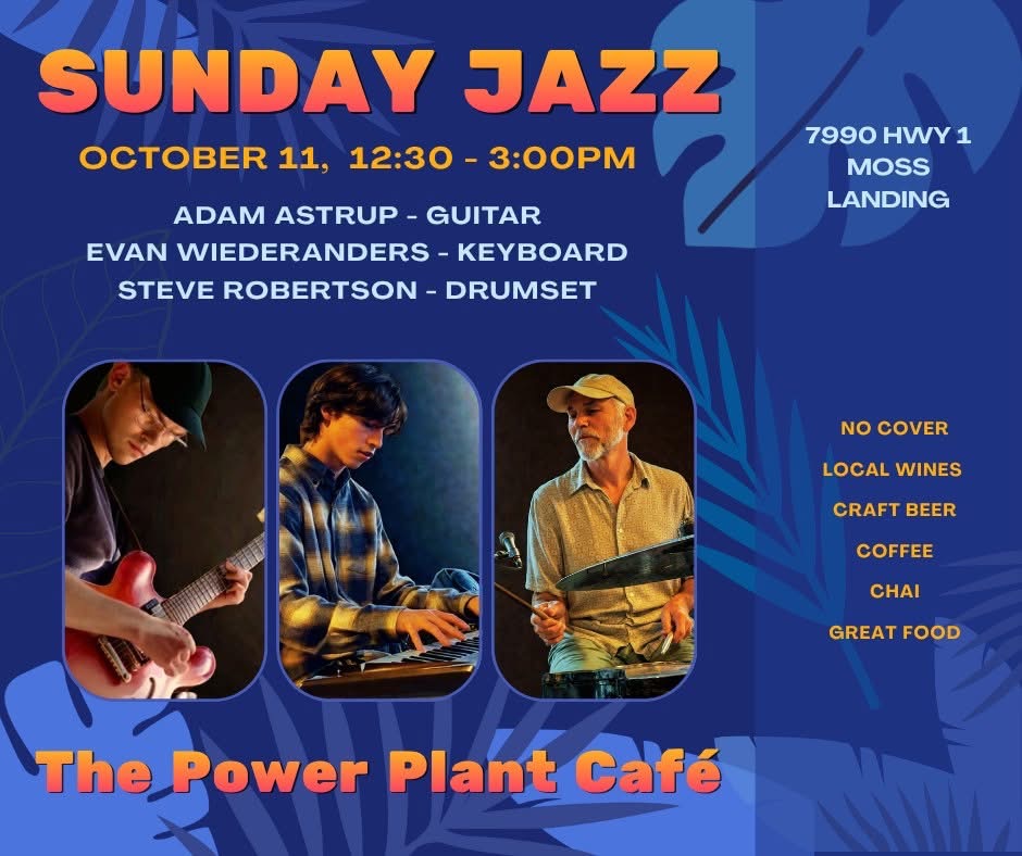 Sunday Jazz poster with the trio